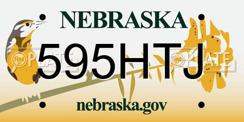 595HTJ Nebraska License Plate