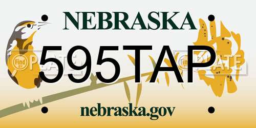 595TAP Nebraska License Plate