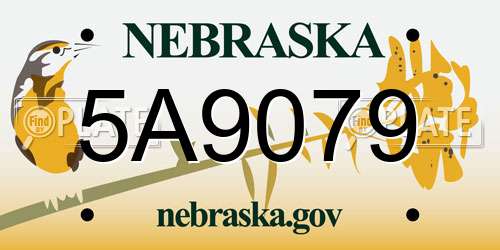 5A9079 Nebraska License Plate