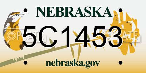 5C1453 Nebraska License Plate