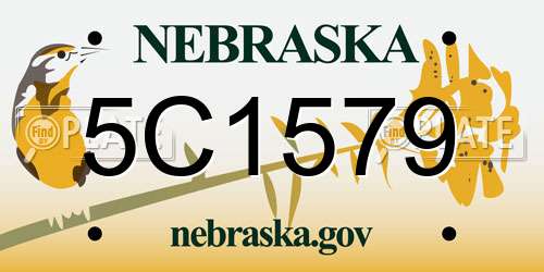 5C1579 Nebraska License Plate