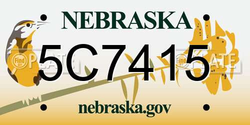 5C7415 Nebraska License Plate