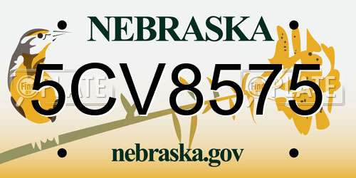 5CV8575 Nebraska License Plate