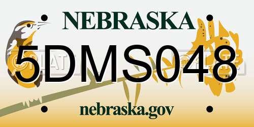5DMS048 Nebraska License Plate