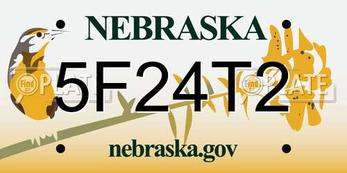 5F24T2 Nebraska License Plate