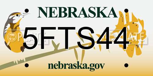 5FTS44 Nebraska License Plate