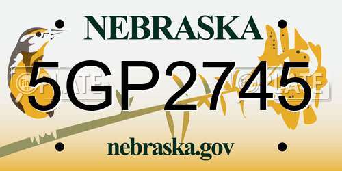 5GP2745 Nebraska License Plate