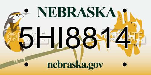 5HI8814 Nebraska License Plate