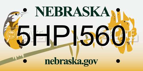 5HPI560 Nebraska License Plate