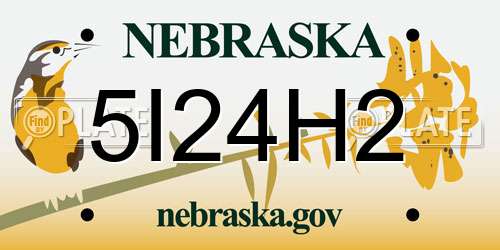 5I24H2 Nebraska License Plate