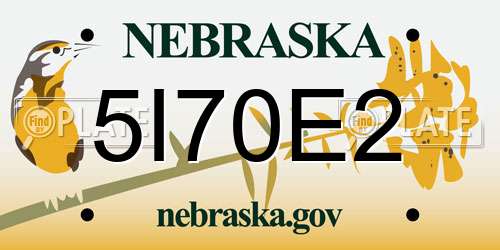 5I70E2 Nebraska License Plate