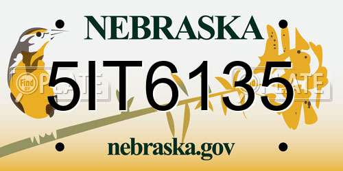 5IT6135 Nebraska License Plate