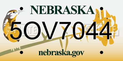 5OV7044 Nebraska License Plate