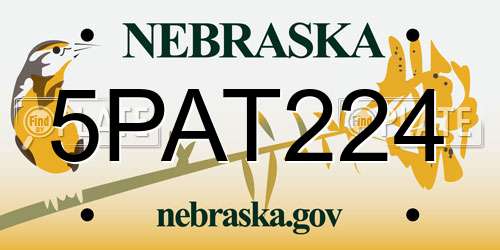 5PAT224 Nebraska License Plate