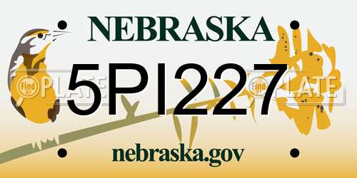5PI227 Nebraska License Plate