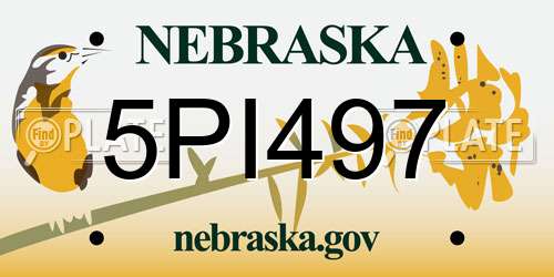 5PI497 Nebraska License Plate