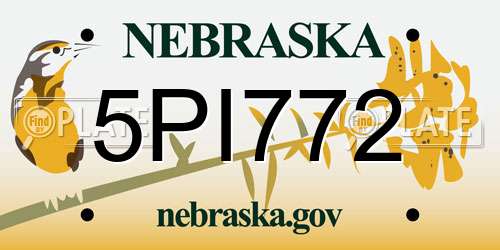 5PI772 Nebraska License Plate