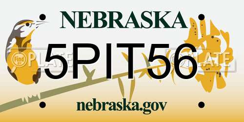 5PIT56 Nebraska License Plate
