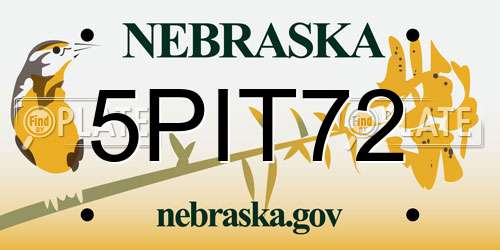 5PIT72 Nebraska License Plate