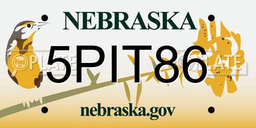5PIT86 Nebraska License Plate