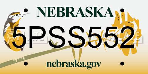 5PSS552 Nebraska License Plate