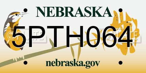 5PTH064 Nebraska License Plate