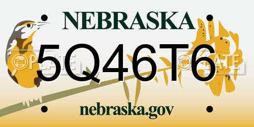 5Q46T6 Nebraska License Plate