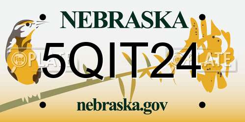 5QIT24 Nebraska License Plate