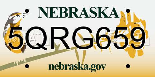 5QRG659 Nebraska License Plate