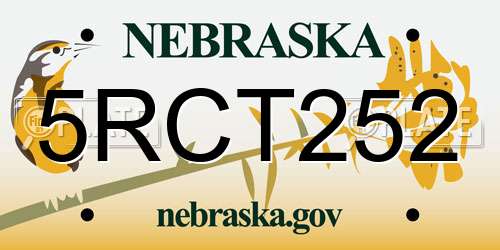 5RCT252 Nebraska License Plate