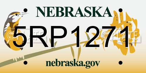 5RP1271 Nebraska License Plate