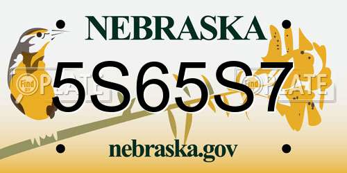 5S65S7 Nebraska License Plate