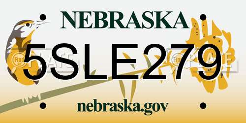 5SLE279 Nebraska License Plate