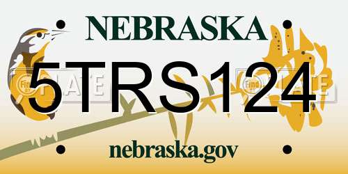 5TRS124 Nebraska License Plate