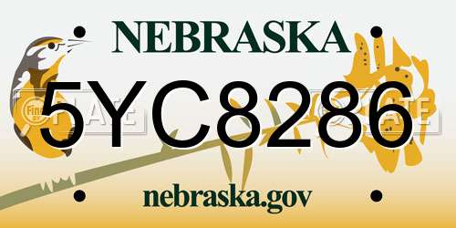 5YC8286 Nebraska License Plate