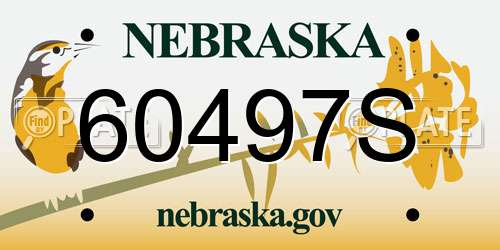 60497S Nebraska License Plate