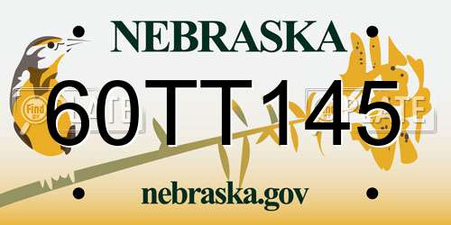 60TT145 Nebraska License Plate