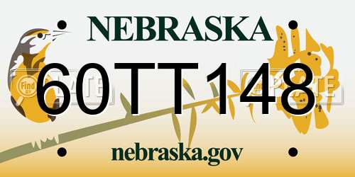 60TT148 Nebraska License Plate