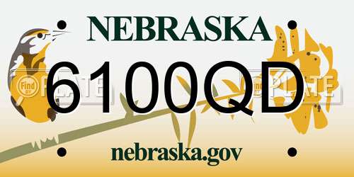 6100QD Nebraska License Plate