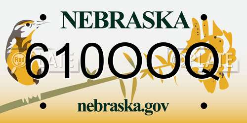 610OOQ Nebraska License Plate