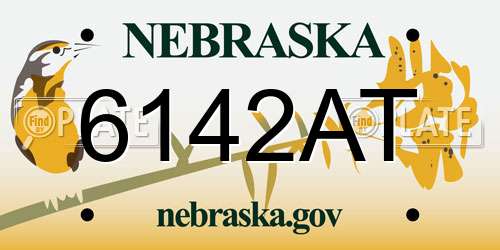 6142AT Nebraska License Plate