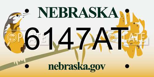 6147AT Nebraska License Plate