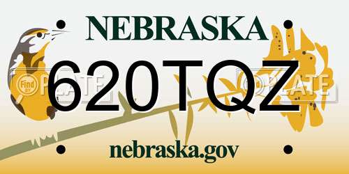 620TQZ Nebraska License Plate