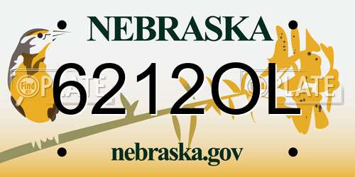 6212OL Nebraska License Plate