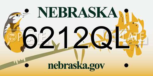 6212QL Nebraska License Plate