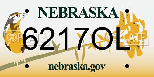 6217OL Nebraska License Plate