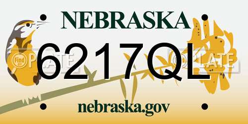 6217QL Nebraska License Plate