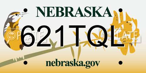 621TQL Nebraska License Plate