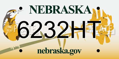 6232HT Nebraska License Plate
