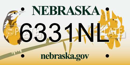 6331NL Nebraska License Plate